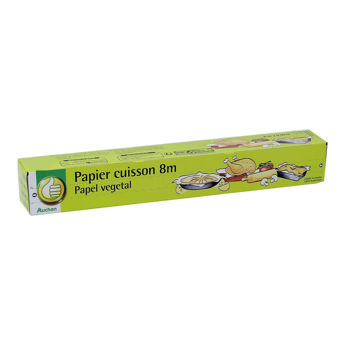 POUCE Papier cuisson en papier végétal 8m 1 rouleau pas cher