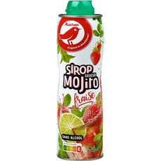 AUCHAN Auchan Sirop saveur mojito fraise sans alcool 60cl 60cl