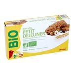 Auchan Bio biscuits petit-déjeuner céréales noisettes 200g