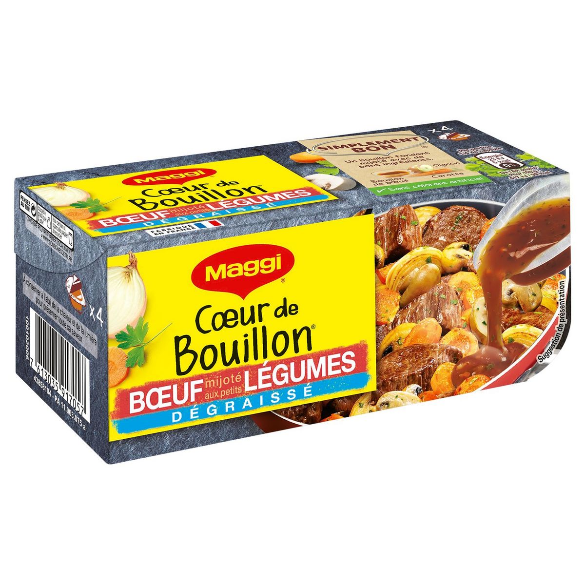 MAGGI Maggi coeur de bouillon boeuf dégraissé x4 -88g pas cher