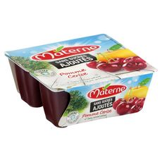 Materne Materne Sans Sucre Ajoute Compote Pomme Cerise X4 100g Pas Cher A Prix Auchan