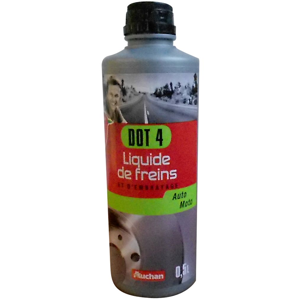 AUCHAN Auchan Liquide de freins et d'embrayage dot4 500ml 500ml pas cher 