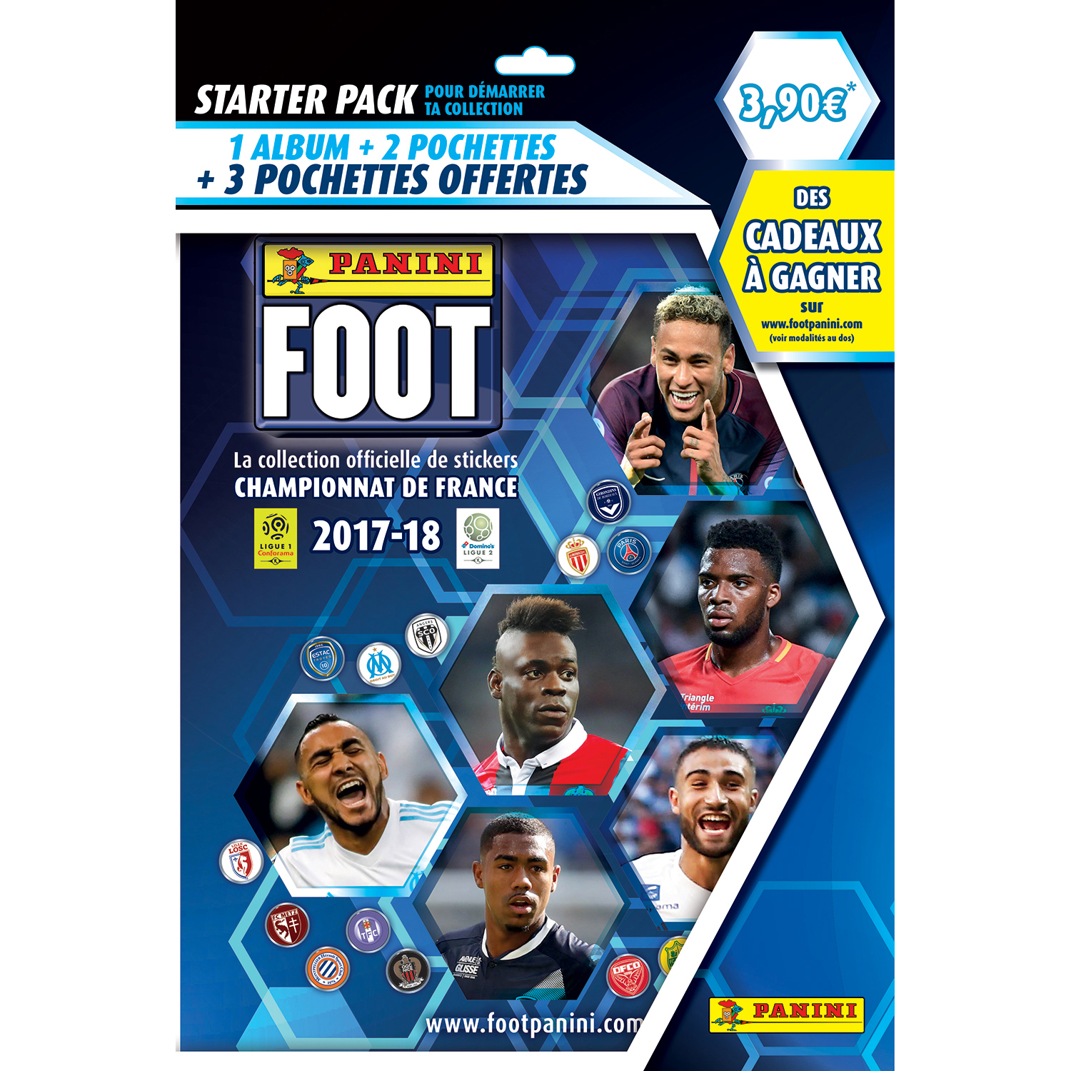 PANINI Panini Album + 5 pochettes foot 2017 2018 x1 1 pièce pas cher 