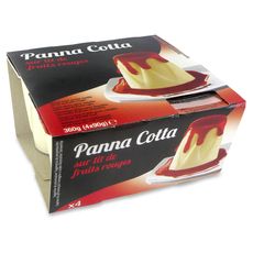 panna cotta fruits rouges 4x90g