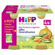 HIPP Petit pot aux légumes bio 4 variétés dès 4 mois 4x125g