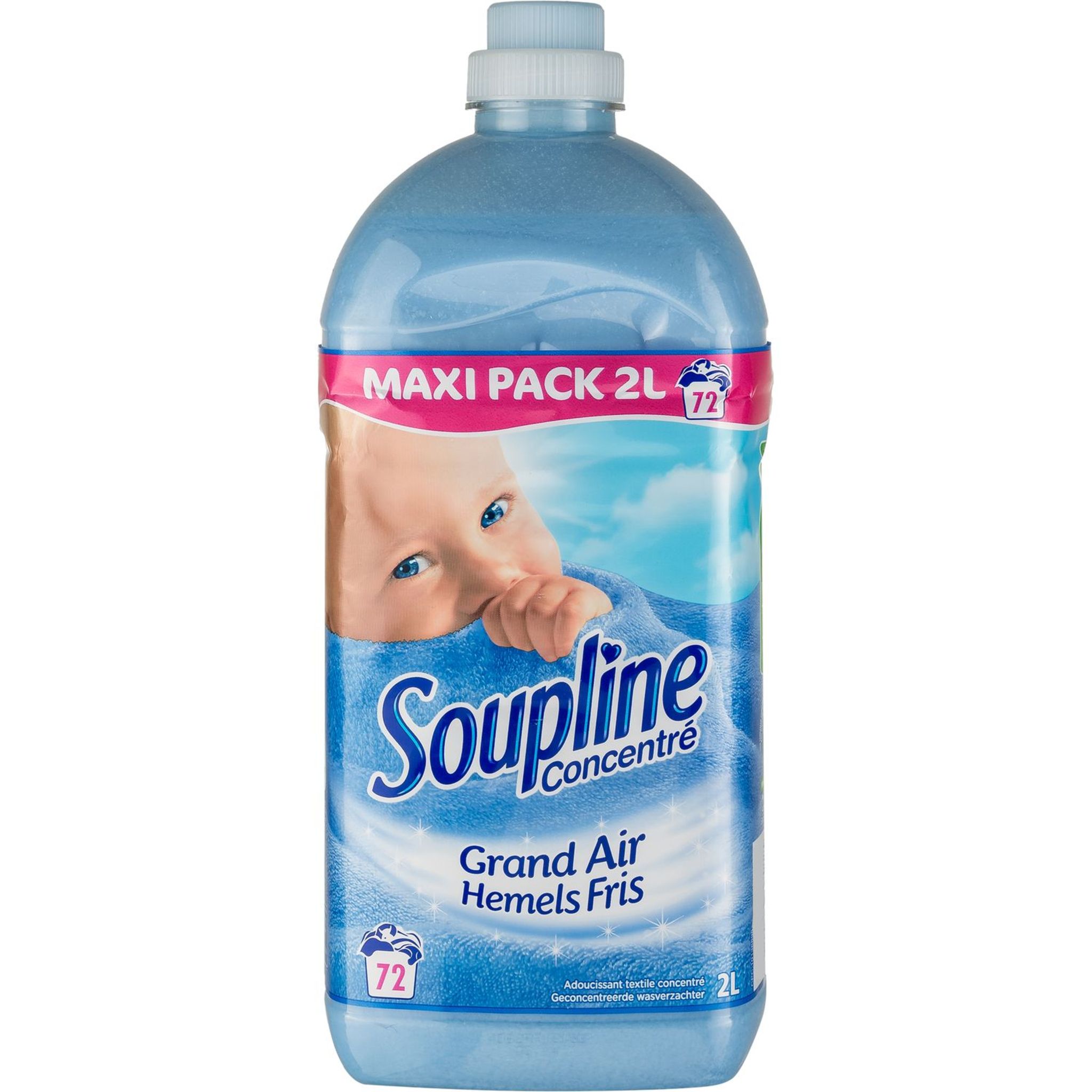 SOUPLINE Soupline assouplissant concentré grand air lavage x72 -2l