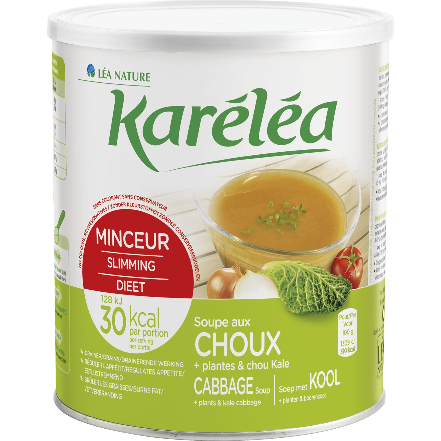 KARÉLÉA - Soupe Minceur Aux Choux Plantes Celluli Control 300G - Lot De 3