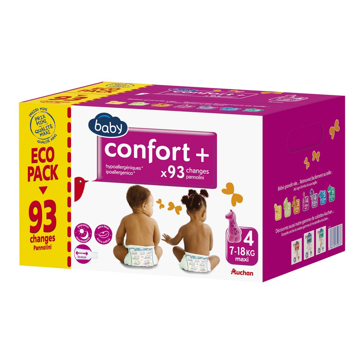 Auchan Auchan Baby Confort Couches Taille 4 7 18kg X93 93 Couches Pas Cher A Prix Auchan