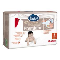 Auchan Baby Auchan Baby Premium Couches Taille 3 4 9kg X47 47 Couches Pas Cher A Prix Auchan