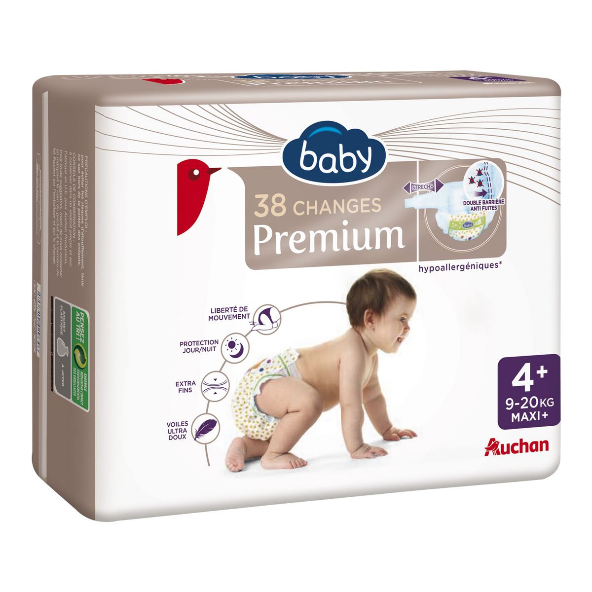 Auchan Baby Premium Couches Taille 4 9 kg 38 Couches Pas Cher A Prix Auchan