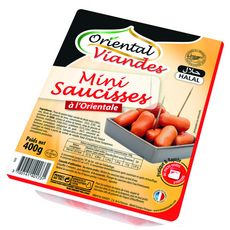 ORIENTAL VIANDES Mini saucisses à l'Oriental halal 400g