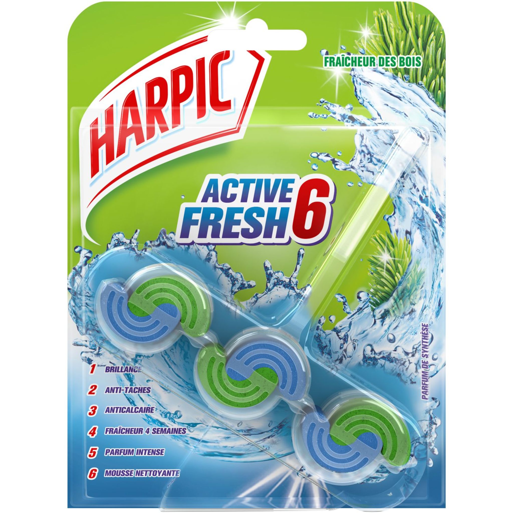 Harpic Bloc WC active fresh 6 blue power fraîcheur intense, 1 pièce