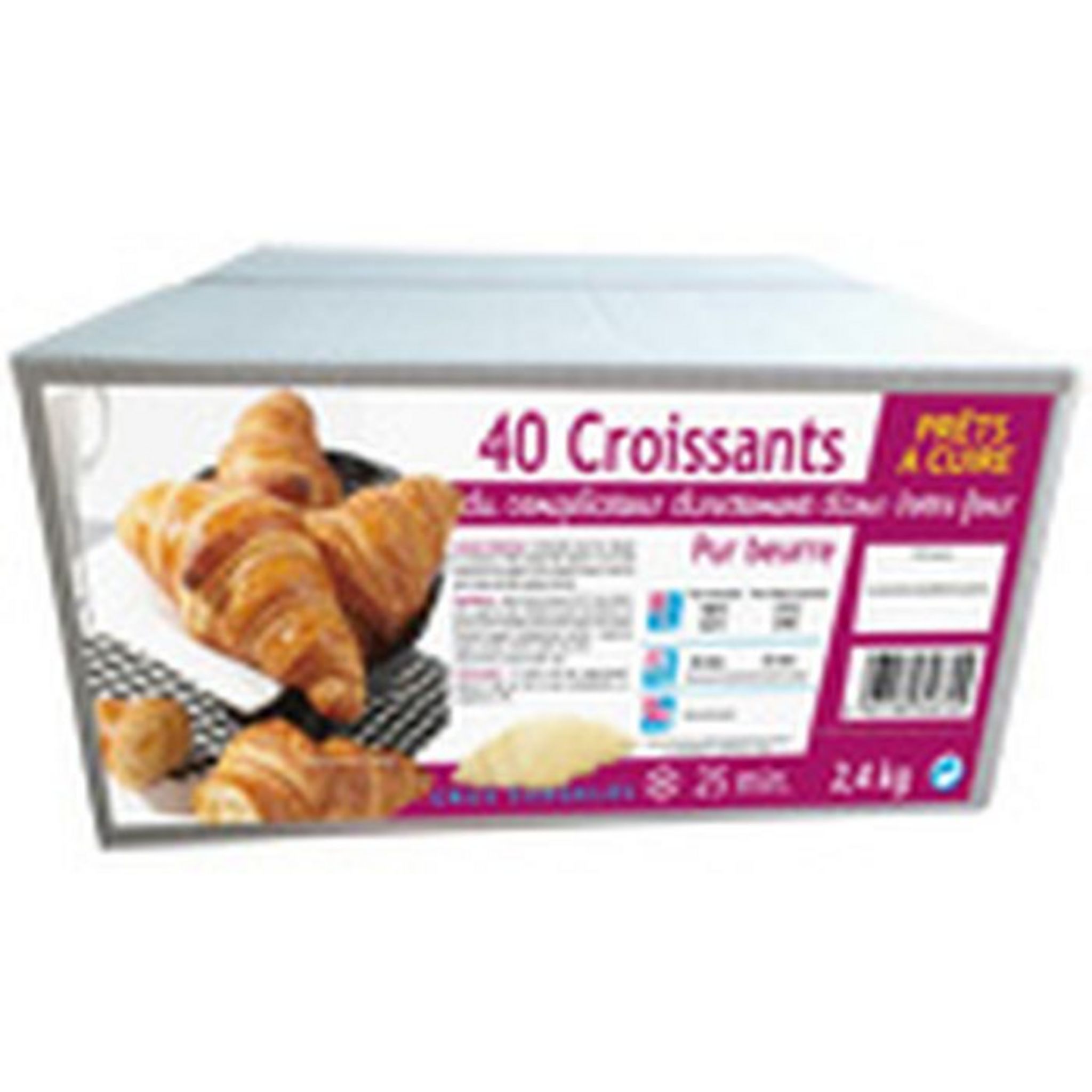 Fournisseur Viennoiserie Prêt à Cuire Pour Particulier PANAVI Croissants pur beurre prêts à cuire 40 pièces 2,4kg pas cher -  Auchan.fr