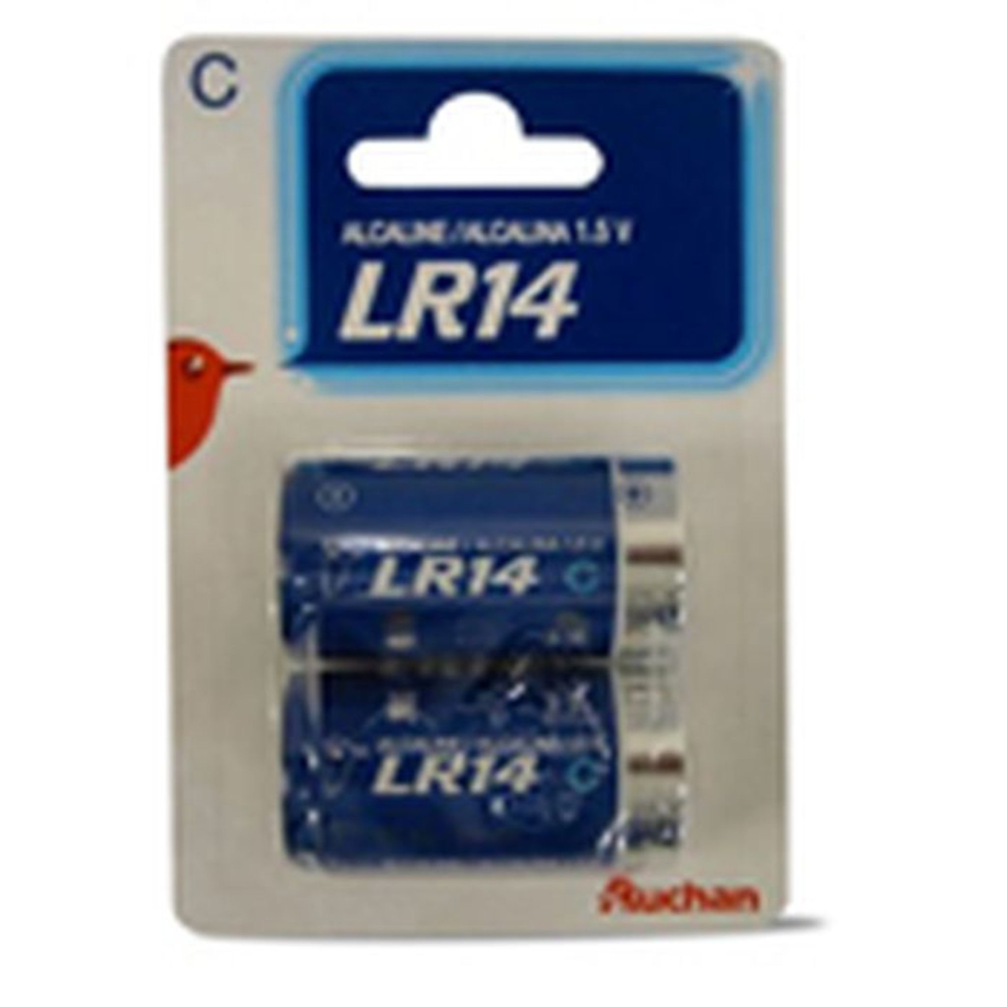 AUCHAN Lot de 2 piles C/LR14 alcalines 1,5v standard pas cher