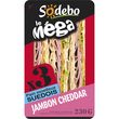 SODEBO Le Méga Sandwich pain suédois jambon cheddar 230g