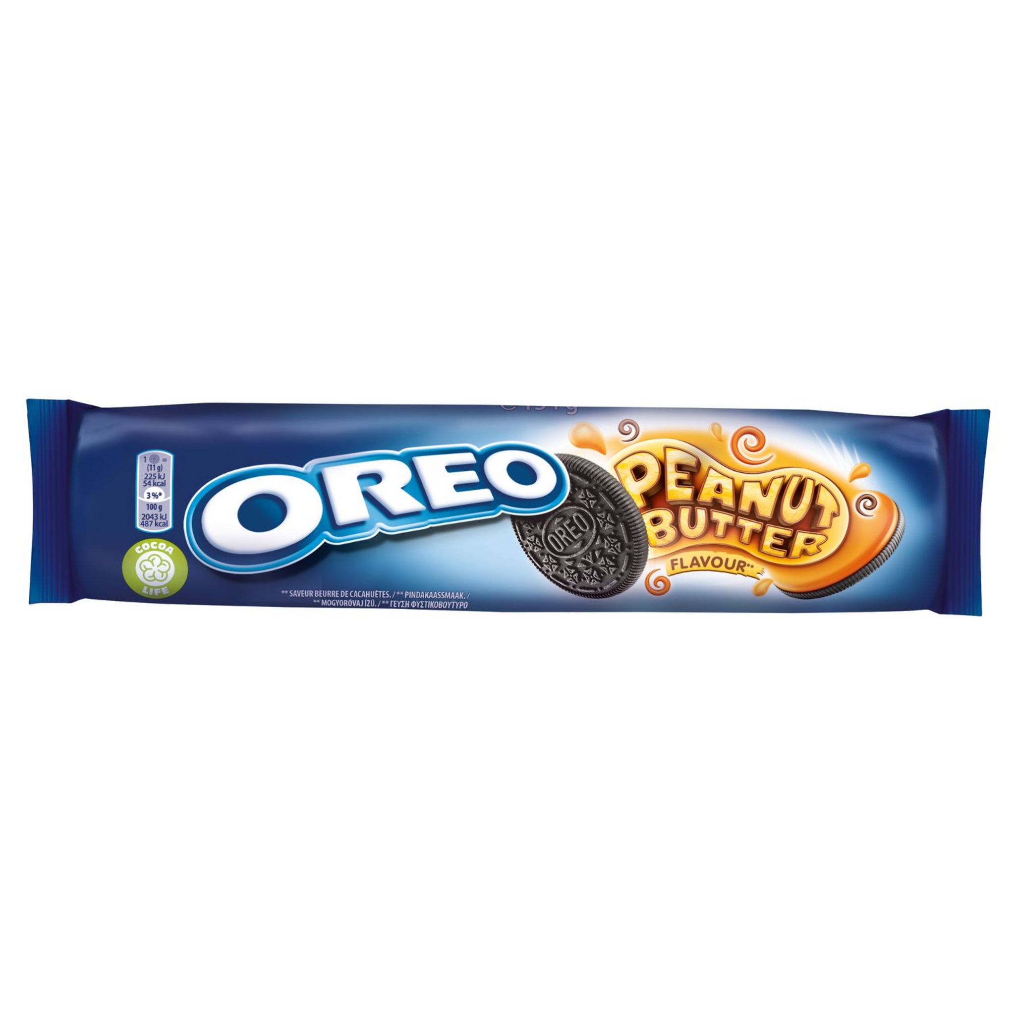 OREO Oreo Biscuits fourrés goût beurre de cacahuètes 154g 154g pas cher -  Auchan.fr