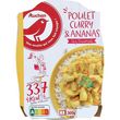 AUCHAN Poulet curry ananas et riz basmati 1 portion 300g