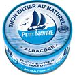 PETIT NAVIRE Thon albacore entier au naturel 140g