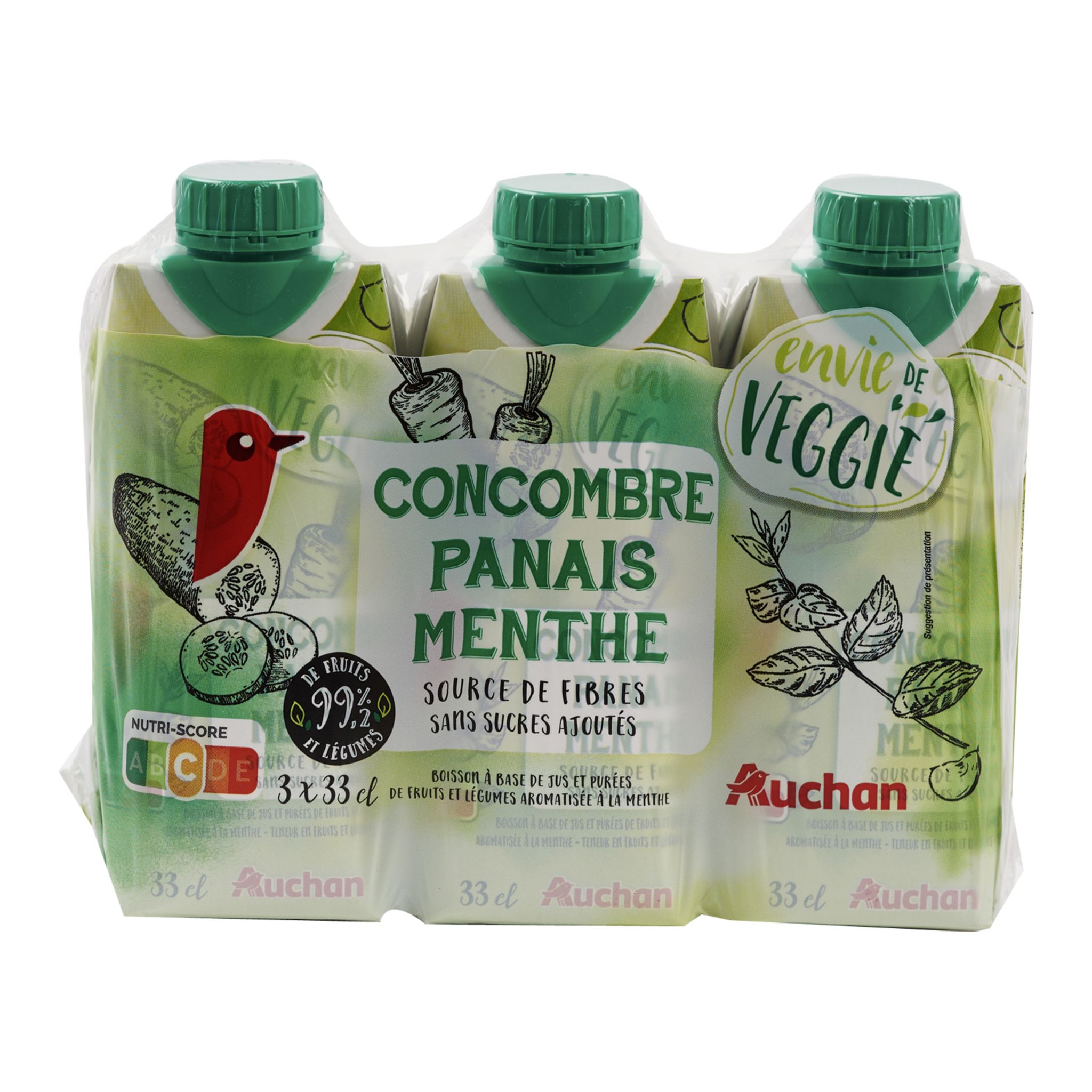 Boisson sans sucres ajoutés Pomme-concombre-menthe par Andros