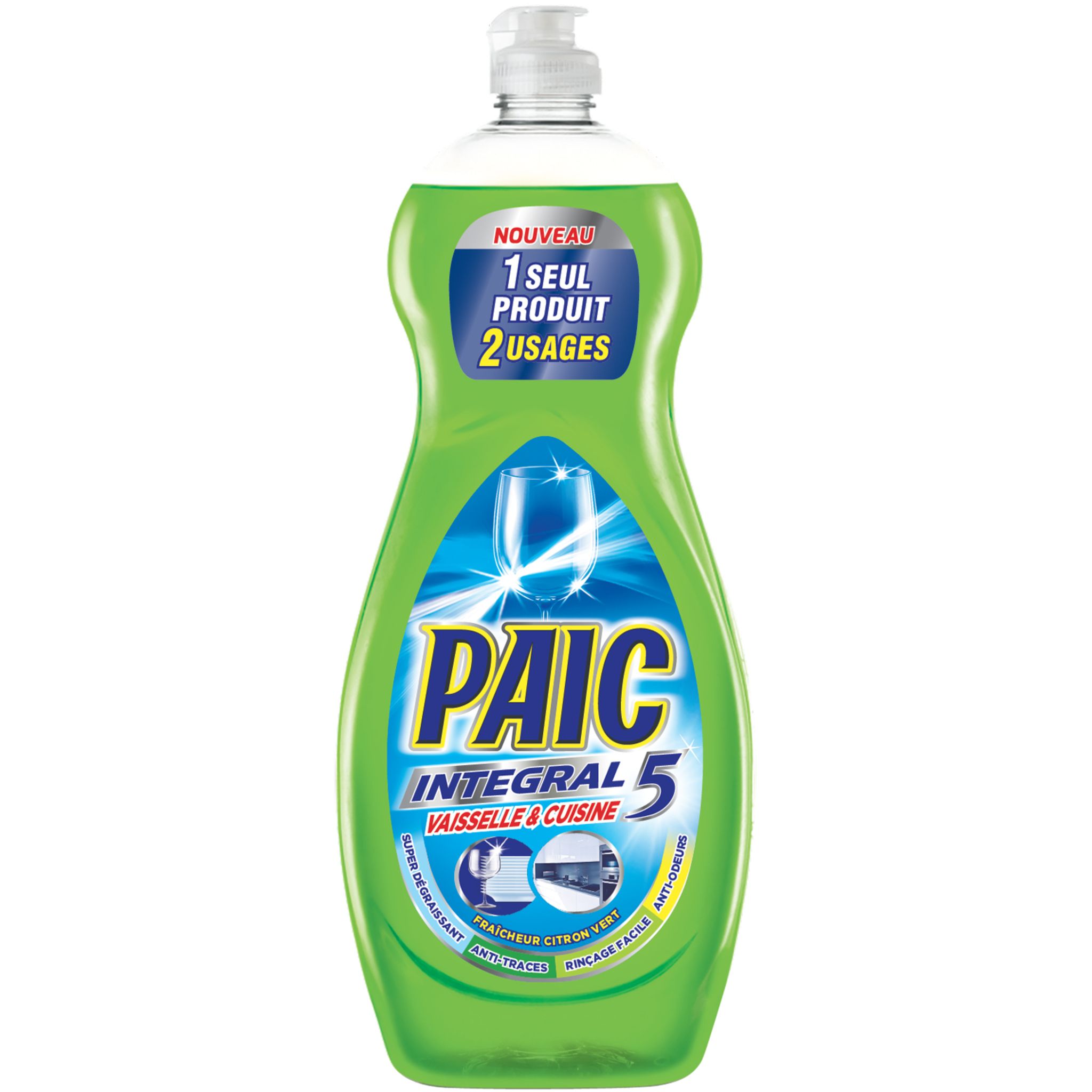 PAIC Liquide Vaisselle Fraîcheur Citron Vert, Action Nettoyante,  Dégraissante et Anti-Odeur, Format Économique, Bidon de 5L : :  Epicerie