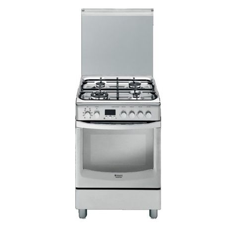 HOTPOINT Cuisinière gaz CX65SFAXFHAS, 60 cm, 4 foyers, four à convection  naturelle pas cher 