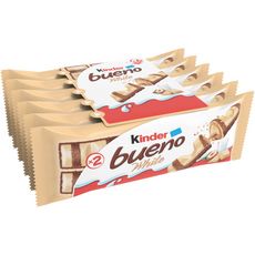 KINDER Bueno white barres chocolatées au chocolat blanc 6x2 barres 230g
