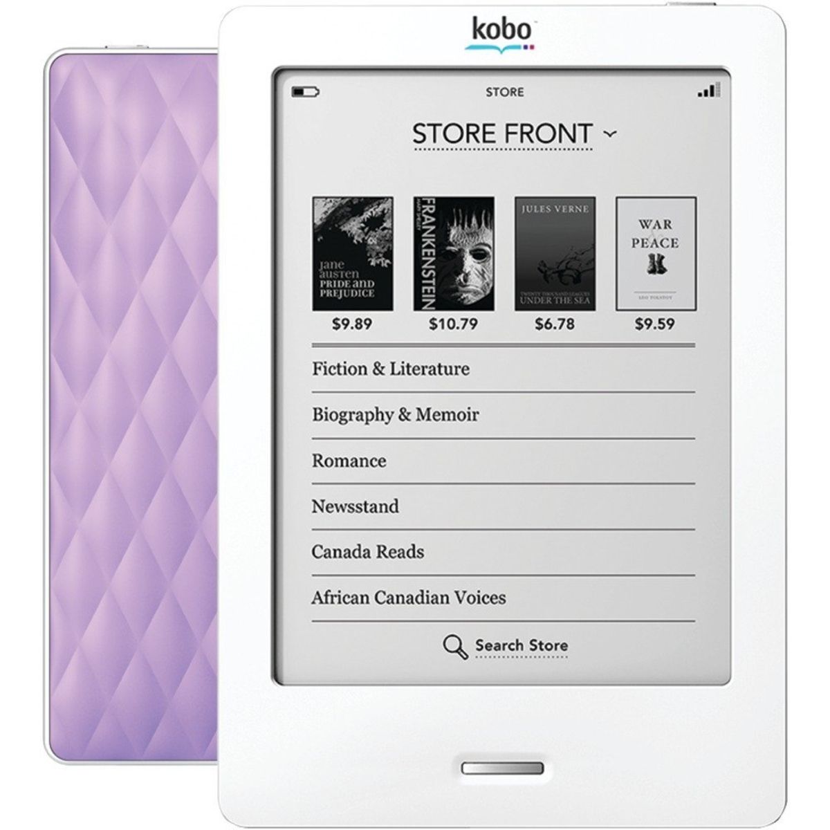 KOBO Livre Electronique Touch Blanc Lilas pas cher Auchan.fr