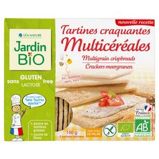 JARDIN BIO ETIC Tartines craquantes multicéréales sans gluten 150g