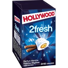 HOLLYWOOD Hollywood 2 fresh sans sucre menthe fraîche réglisse x3 -66g