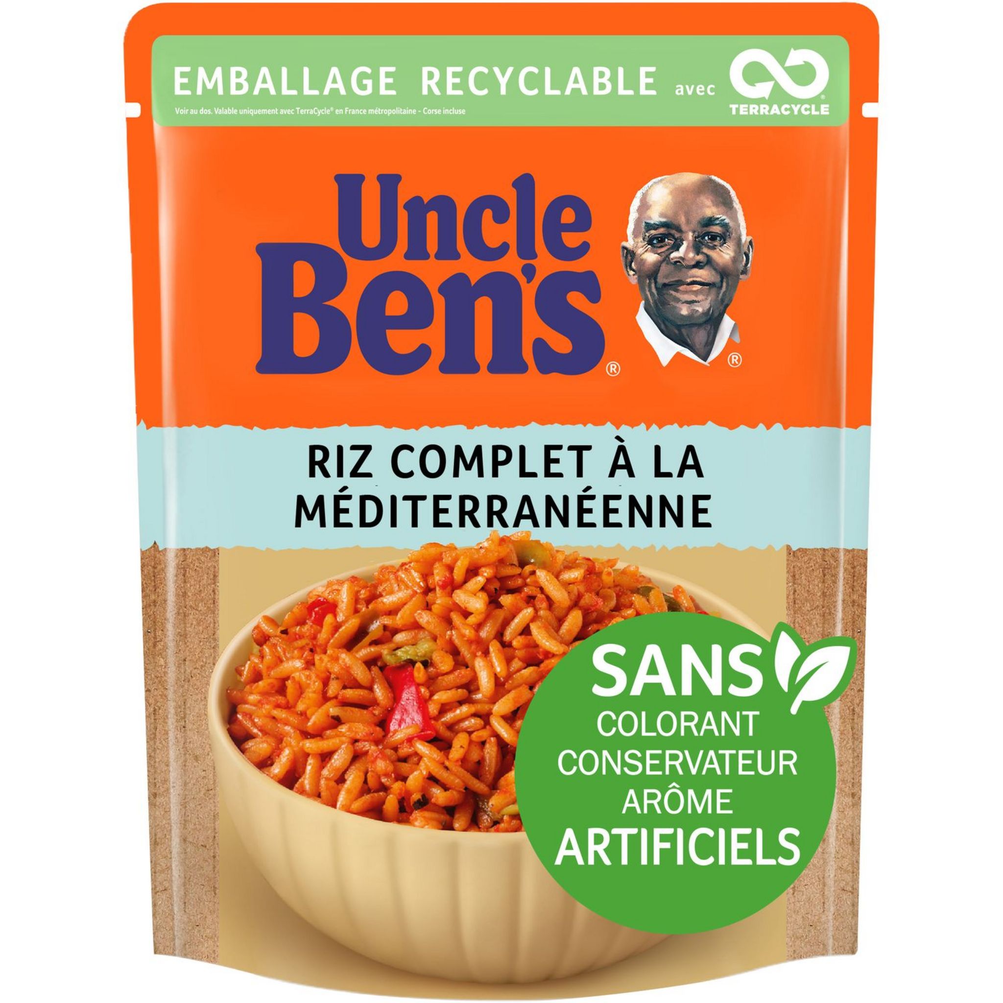 UNCLE BEN'S Uncle Bens riz express complet 2 min méditerranée 250g pas cher  