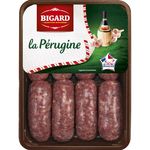 Saucisse La Pérugine, BIO, BIGARD, 8 pièces, barquette, 400g