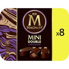 MAGNUM Mini-bâtonnet glacé double chocolat 8 pièces 400g
