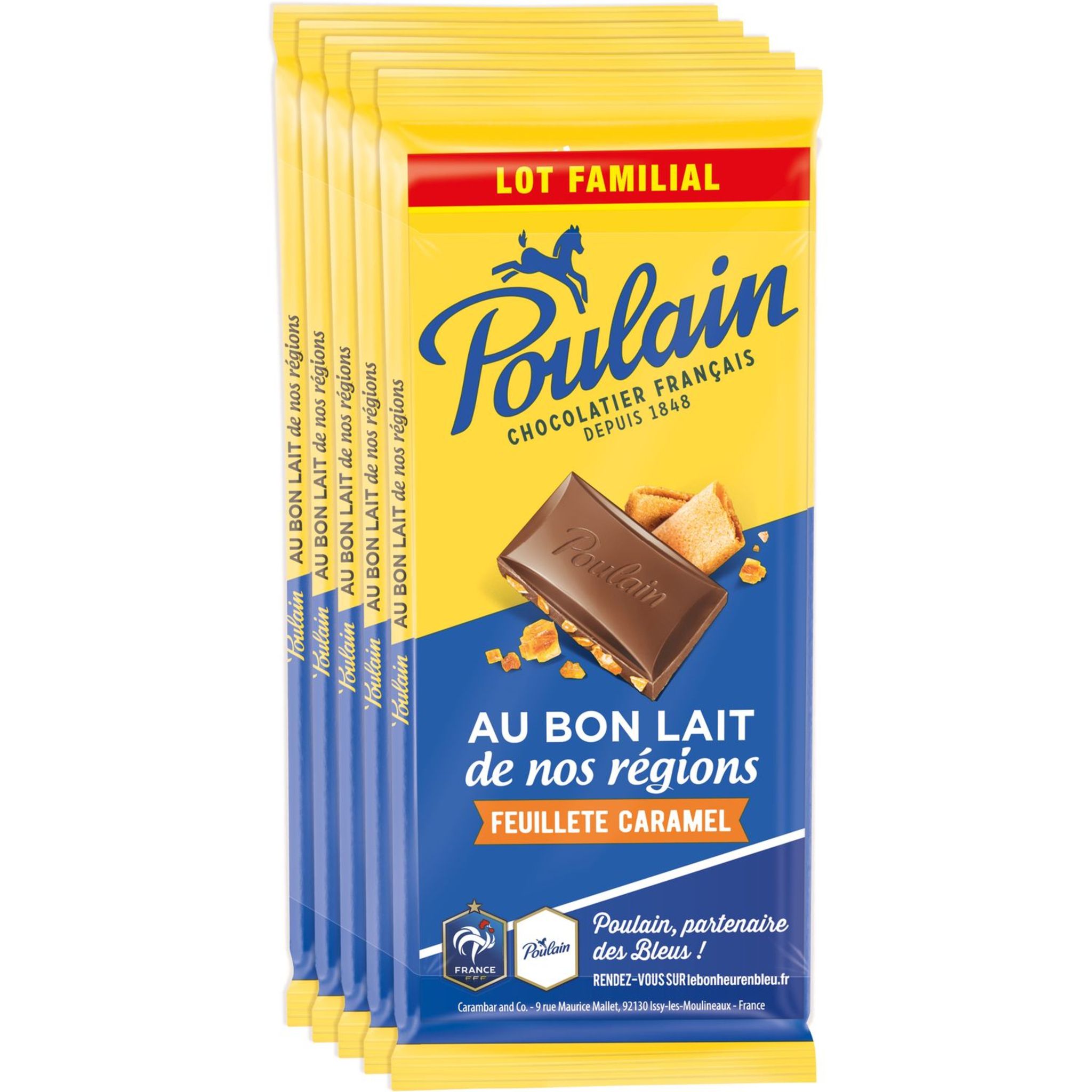 Tablette de chocolat Poulain au Carambar de Poulain
