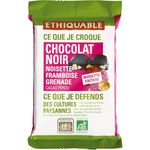 Ethiquable chocolat noir 65% noisette framboise grenade bio 100g