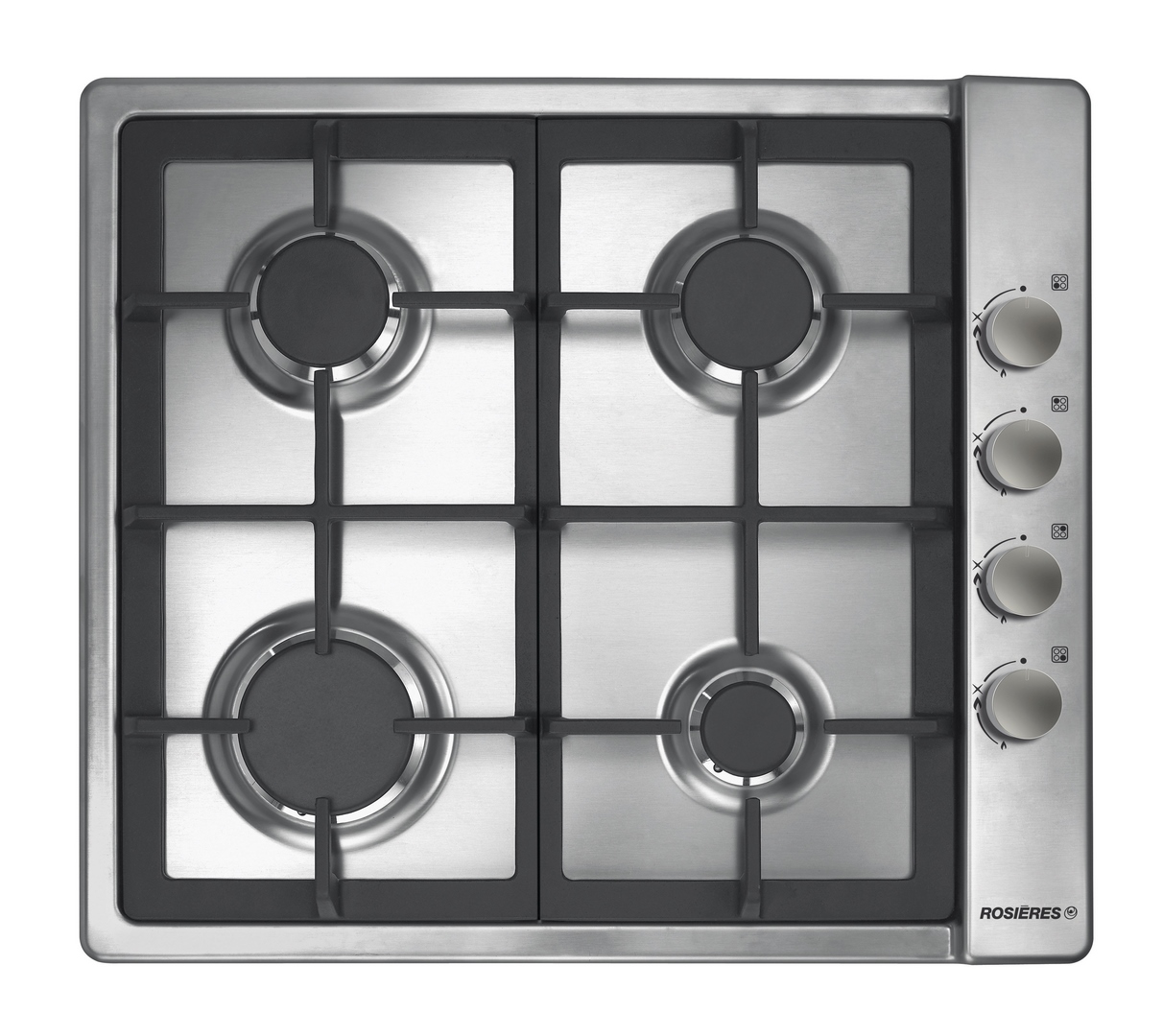 Plaque de cuisson gaz 4 feux inox