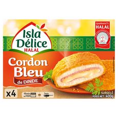 ISLA DELICE Cordon bleu de dinde halal 4 pièces 400g