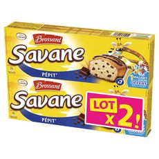 SAVANE Pépit' Gâteaux pépites de chocolat sachets fraîcheur 2x7 pièces 2x210g