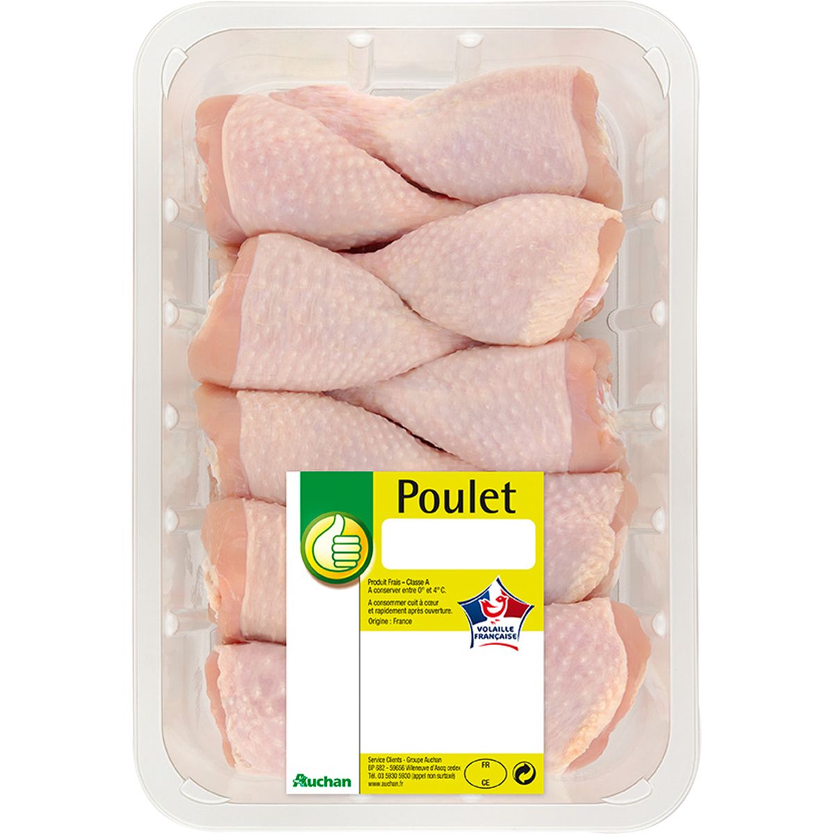 Combien De Pilons De Poulet Dans 1 Kg POUCE Pouce pilons de poulet blanc 1kg pas cher - Auchan.fr