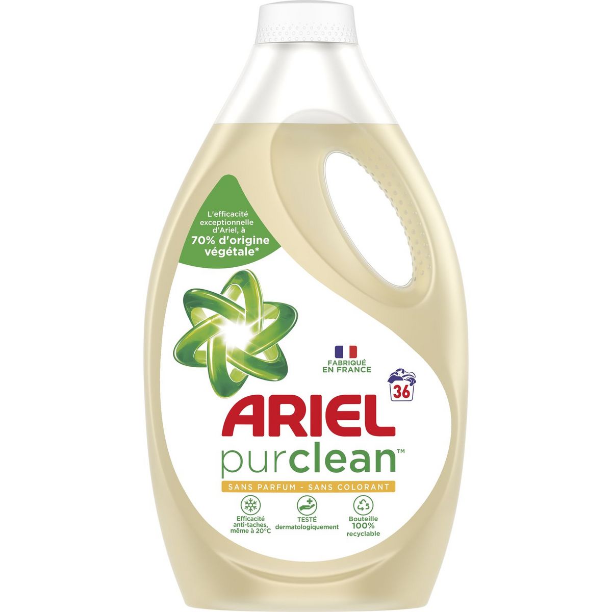 Lessive Liquide Alpine ARIEL : le bidon 1,265L à Prix Carrefour