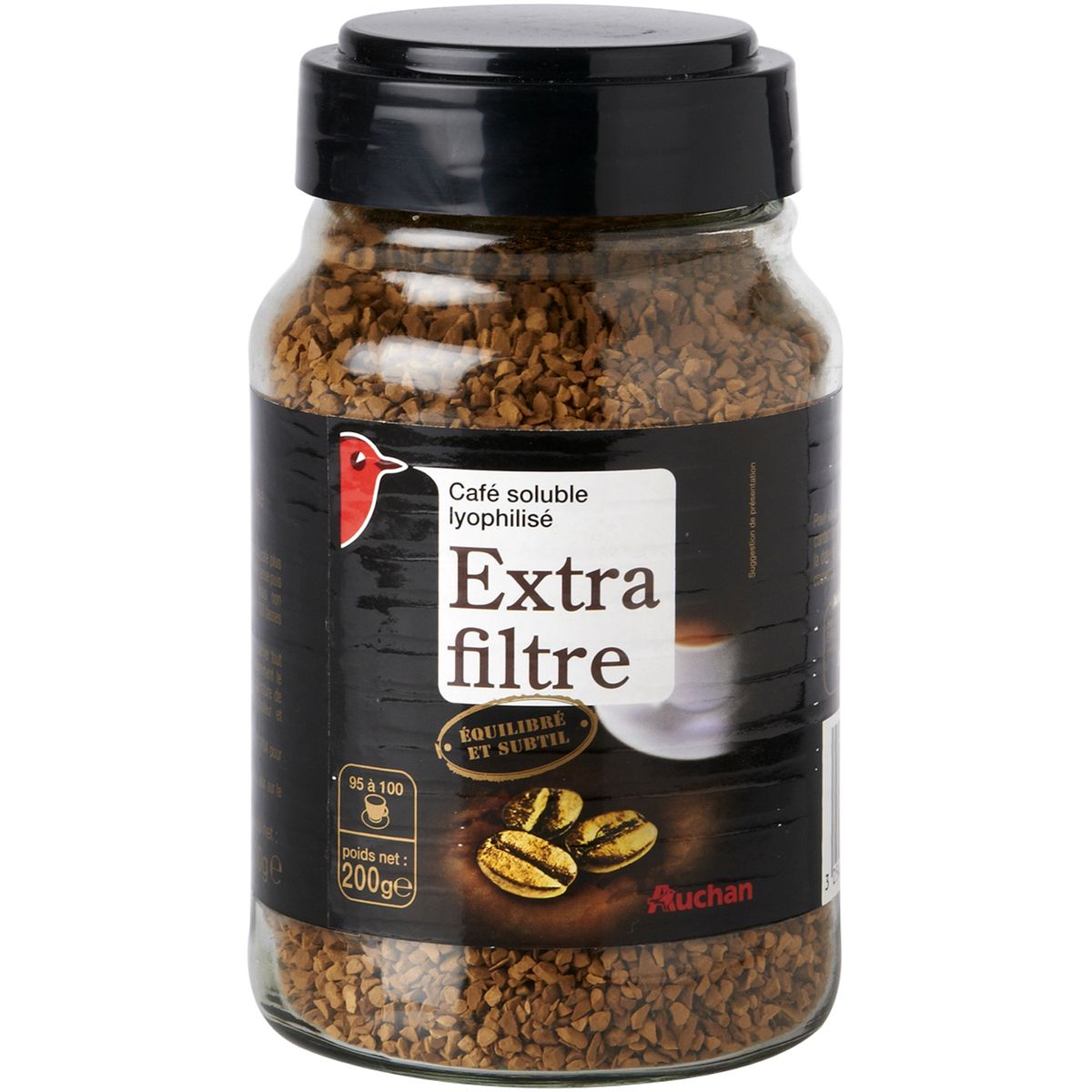 AUCHAN Auchan café extra filtre soluble 200g pas cher - Auchan.fr