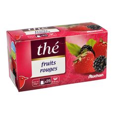 AUCHAN Auchan Thé fruits rouges 25 sachets 50g 25 sachets 50g