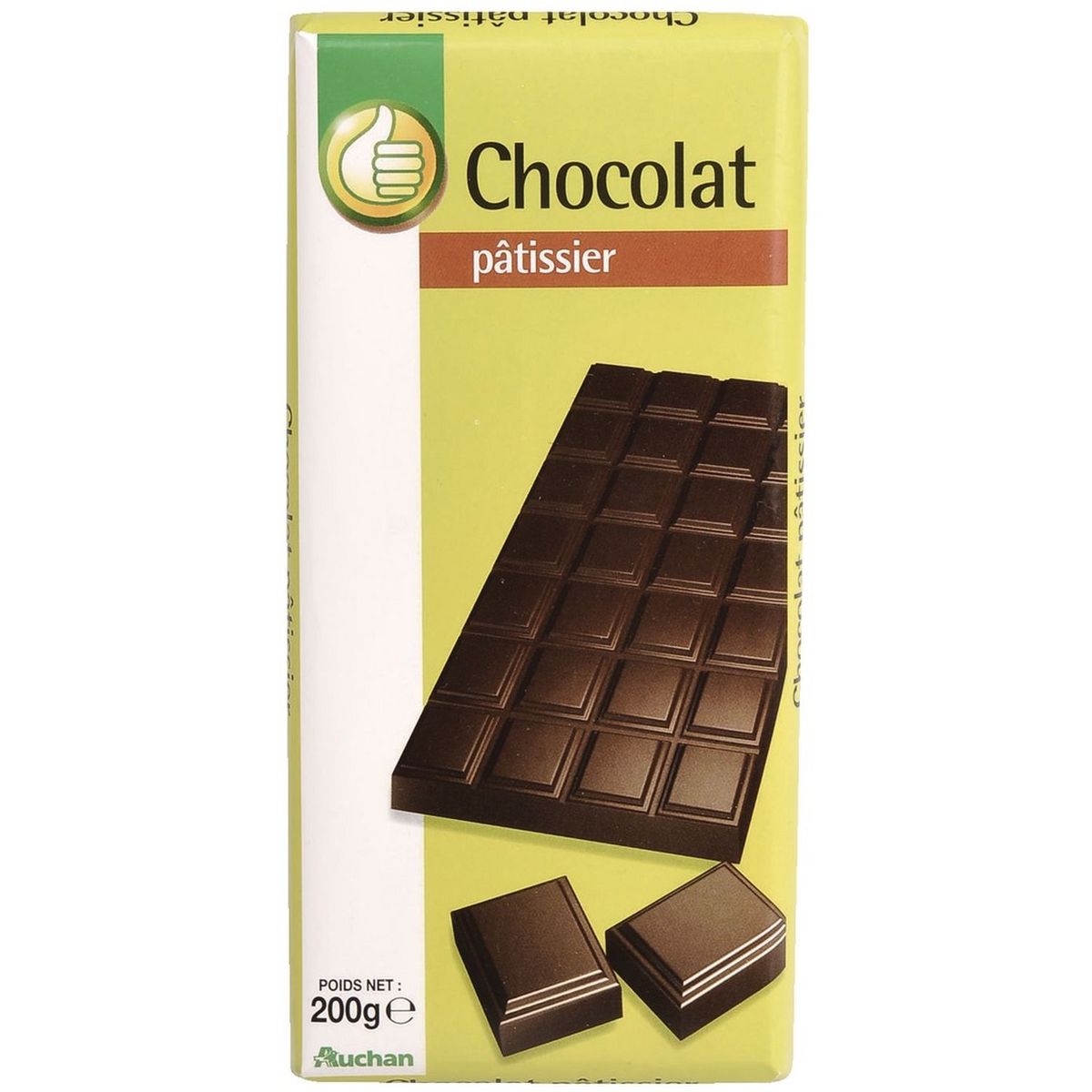 Chocolat noir pâtissier, PRIX MINI (Lot de 2 x 200 g)