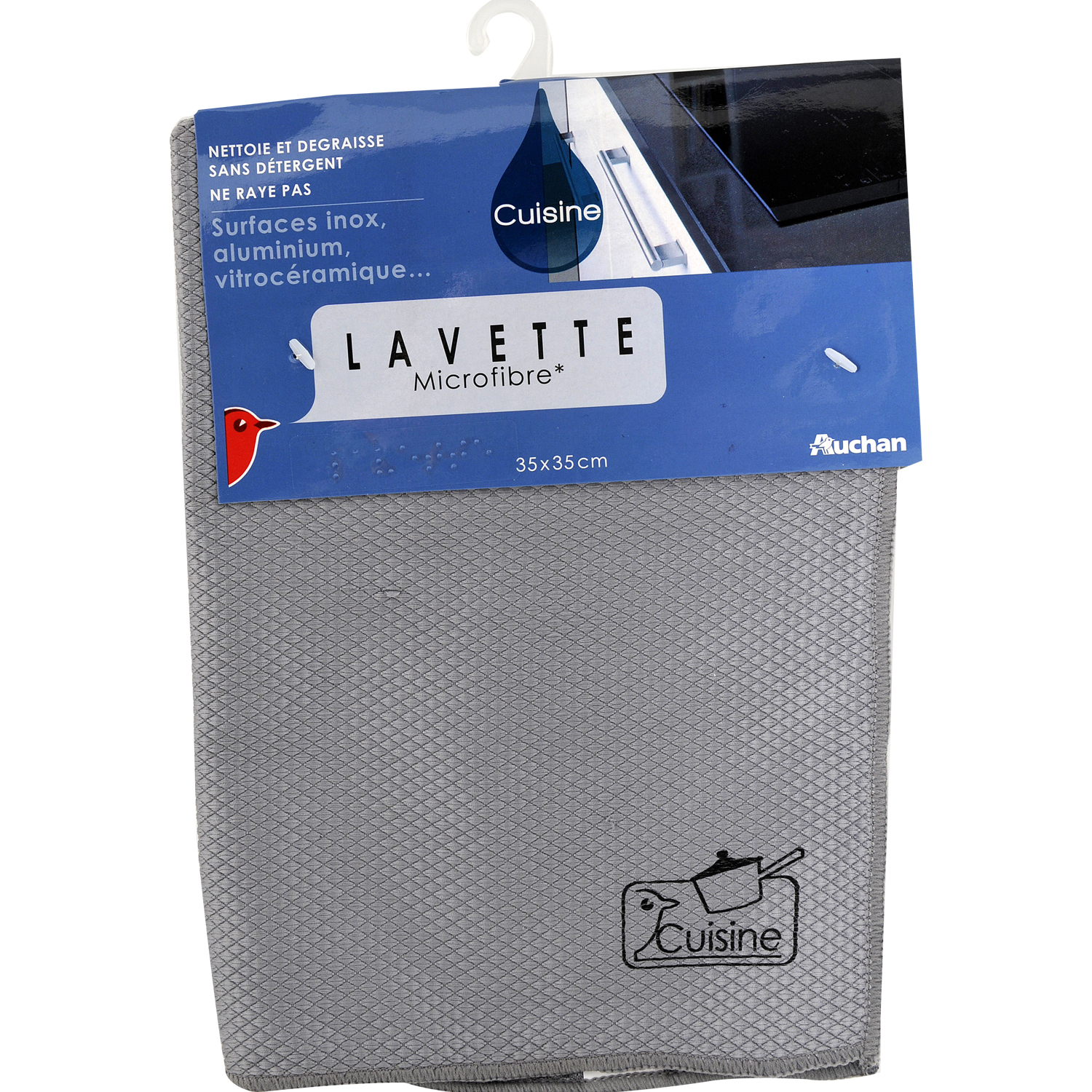 Lavette microfibre polish grise