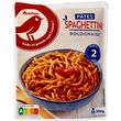 AUCHAN Spaghettini à la bolognaise micro-ondable 2min, bœuf origine France 200g