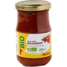 AUCHAN BIO Sauce tomate bolognaise, en bocal 200g