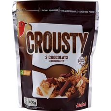 AUCHAN Crousty céréales aux 3 chocolats 450g
