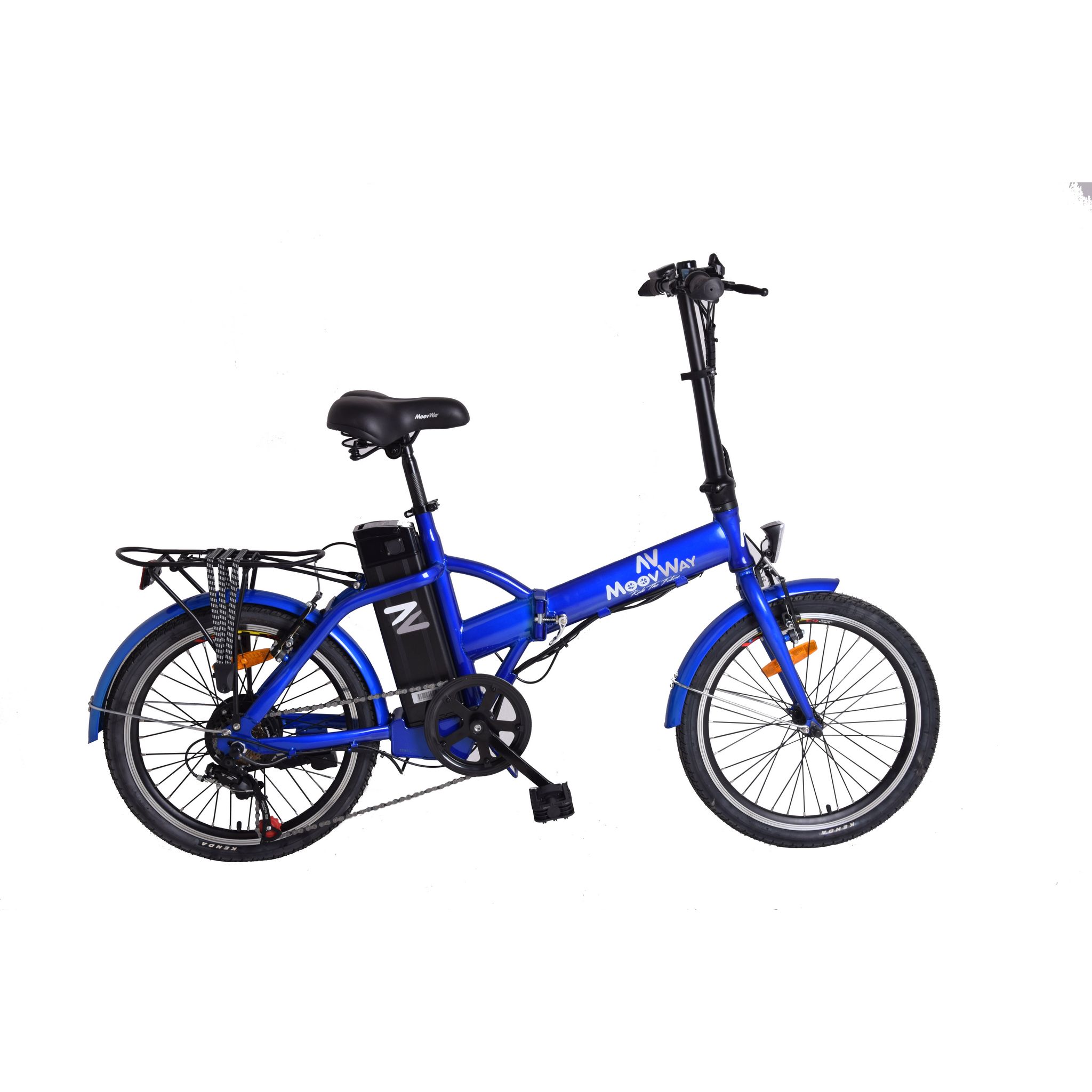 MOOVWAY Velo electrique Urban city Bleu pas cher Auchan