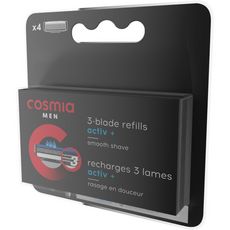 COSMIA MEN Recharge lames de rasoir activ+ 4 recharges