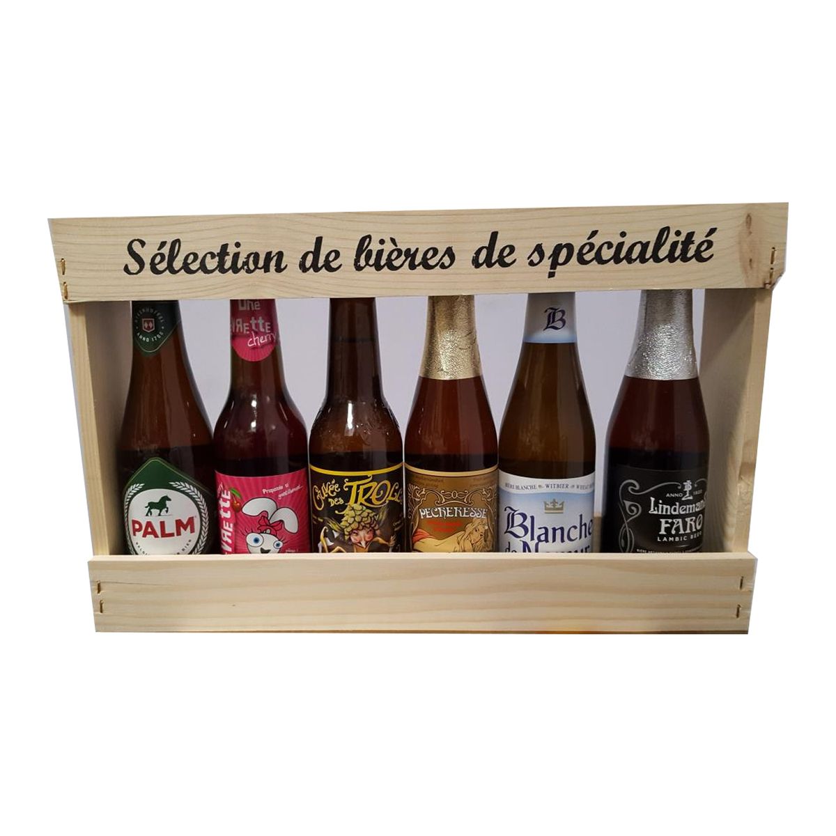 bière de spécialités 4,9° -6x25cl coffret bois pas cher 