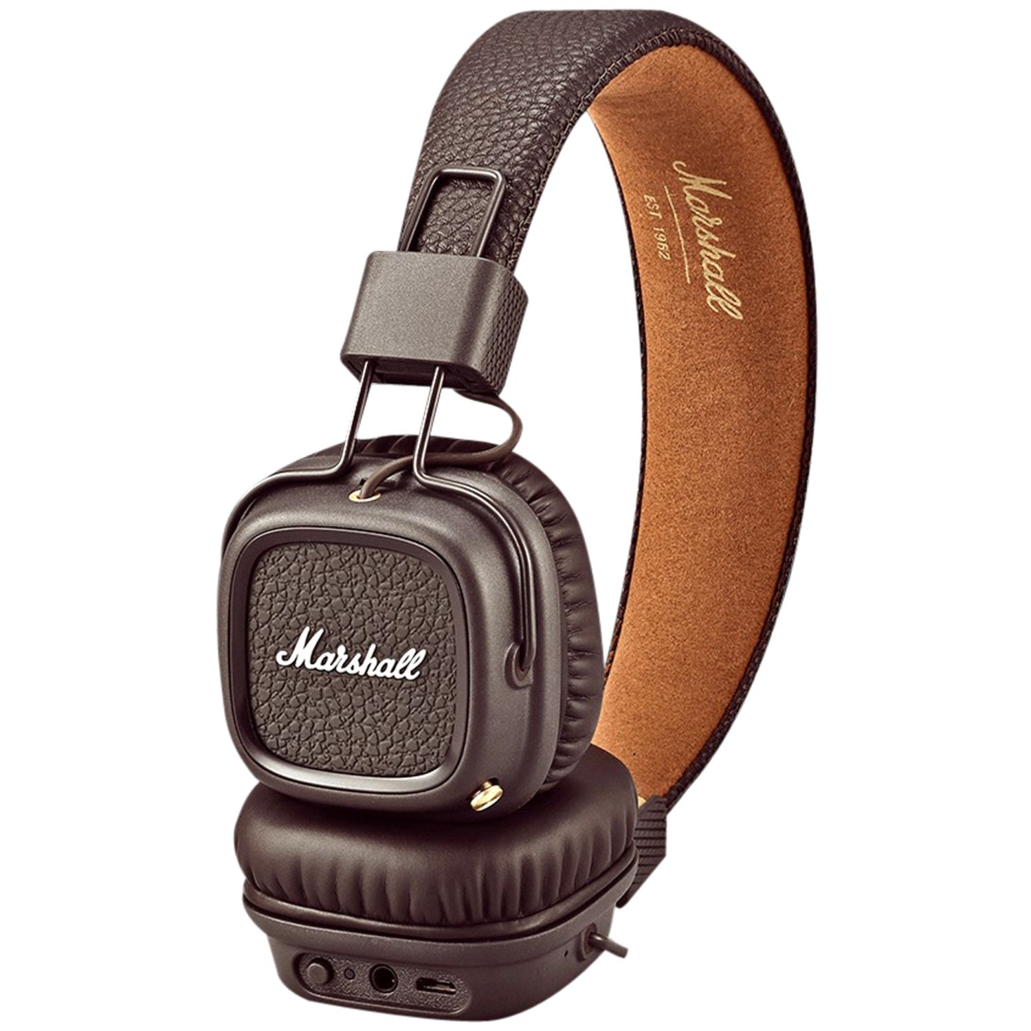 Marshall Major IV Casque Bluetooth supra-auriculaire, plus de 80 heures de  lecture sans fil avec chargement sans fil - Marron 